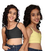 Kyda Kids Girls Antibacterial Cotton Solid Non Padded, Beginners Bra For Girls