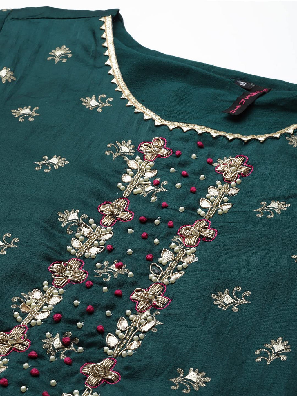 Ishin Silk Blend Women'S Printed Pleated Top, Pant