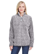 Ladies Epic Sherpa 14 Zip - OATMEAL HEATHER - S(D0102H76g56)