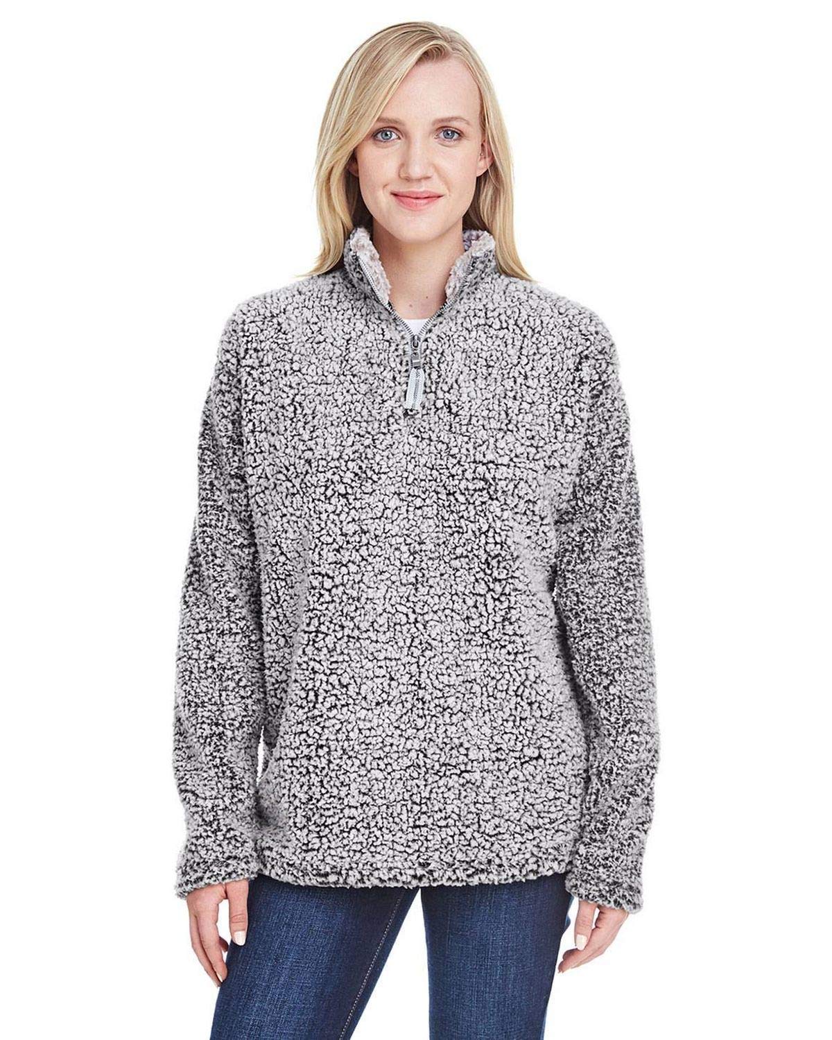 Ladies Epic Sherpa 14 Zip - OATMEAL HEATHER - S(D0102H76g56)