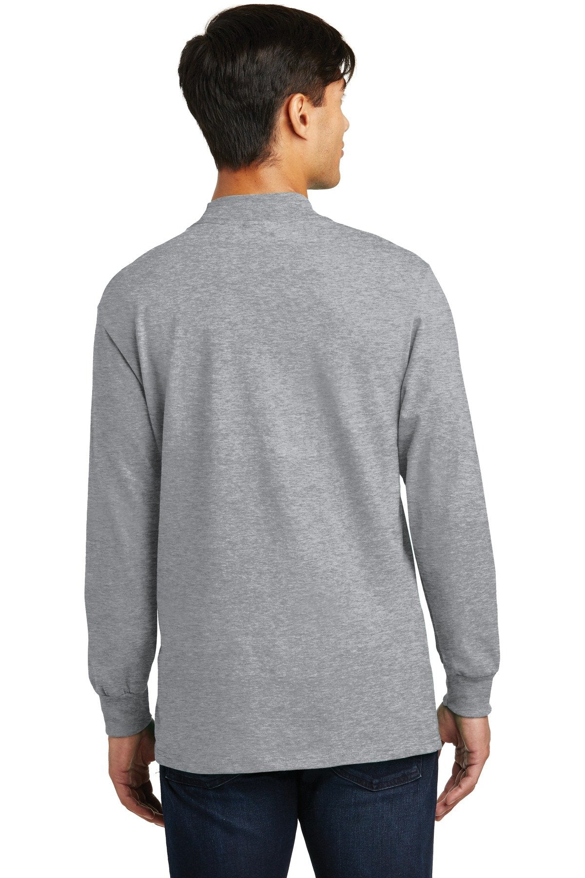 PORT AND COMPANY Mock Turtleneck (PC61M) Athletic Heather, L