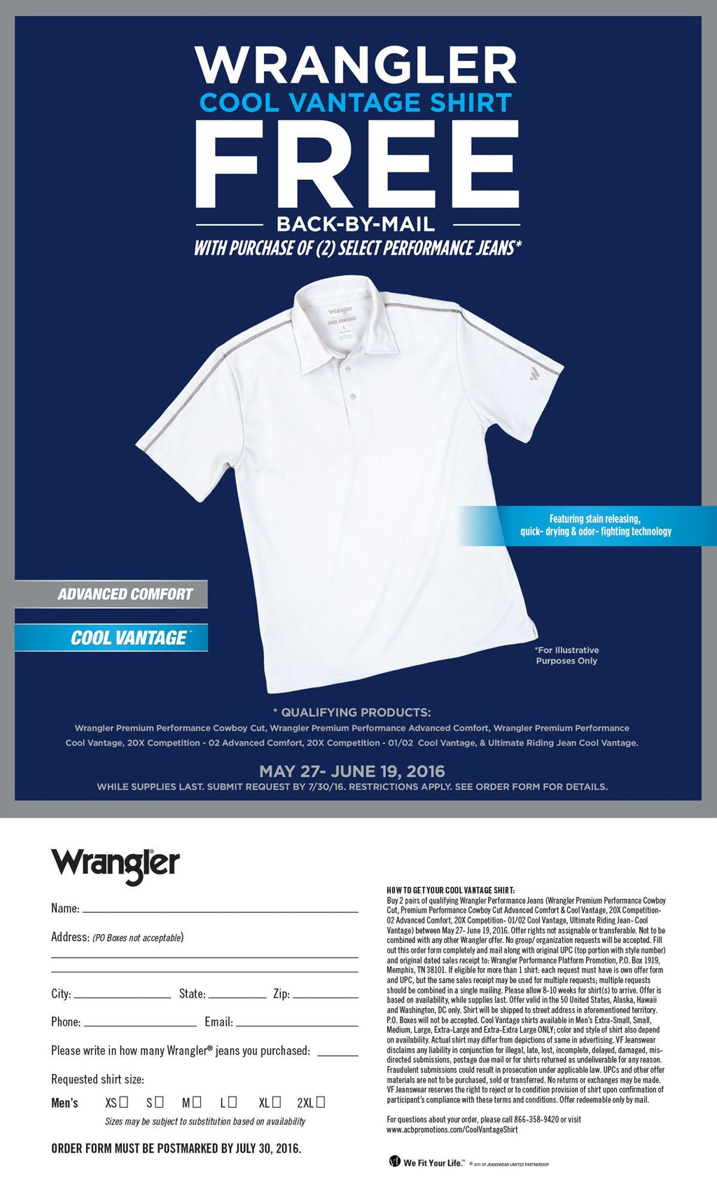 Wrangler Men's Premium Performance Cowboy Cut Regular Fit Jean, Prewashed, 31W x 34L