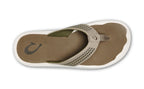 OLUKAI Ulele Men's Beach Sandals, Quick-Dry Flip-Flop Slides, Water Resistant Suede Lining & Wet Grip Soles, Soft Comfort Fit &