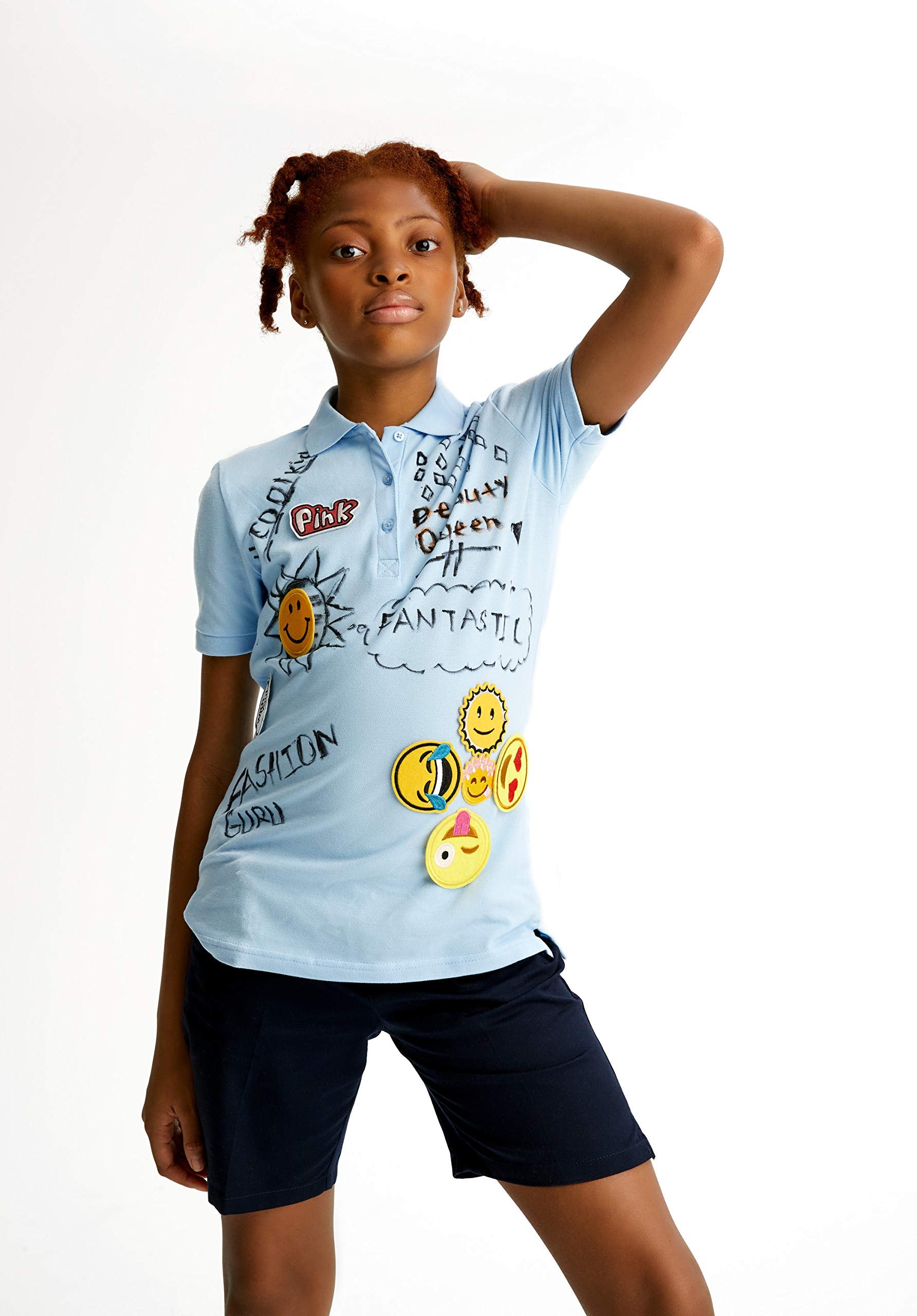 French Toast Big Girls Pull-On Short, Navy, 12