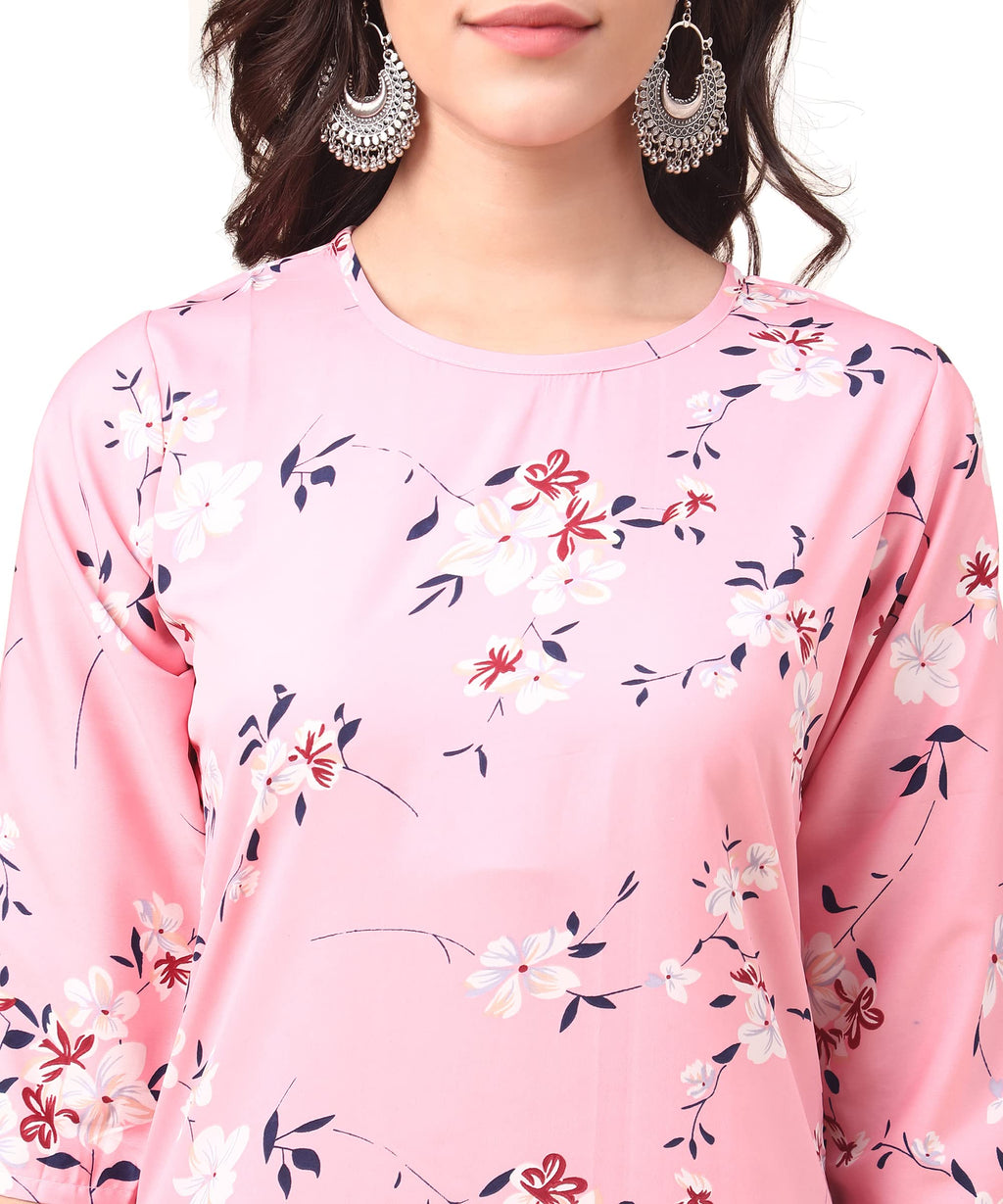 Yashika Women'S Crepe Floral Regular Kurti