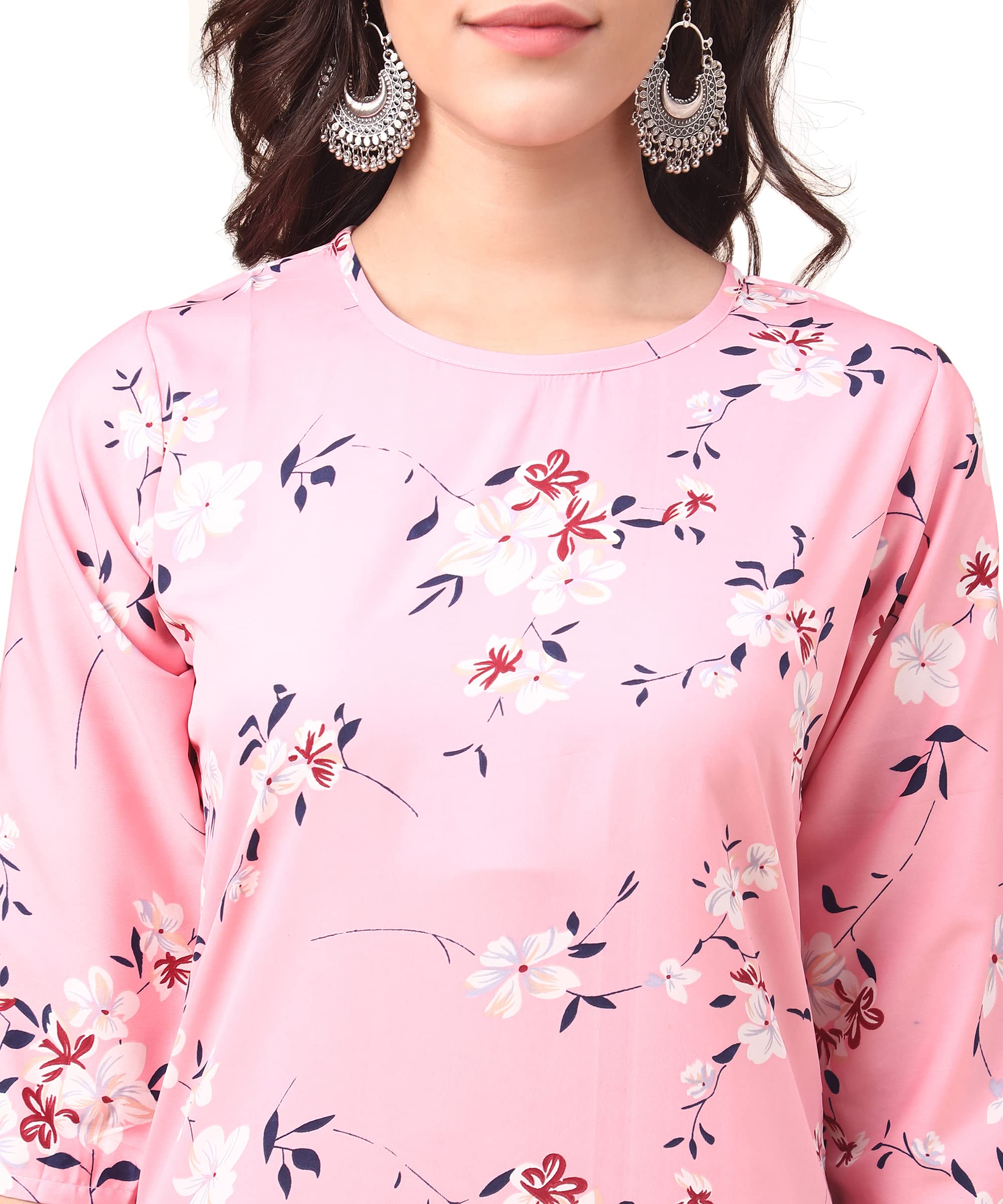 Yashika Women'S Crepe Floral Regular Kurti