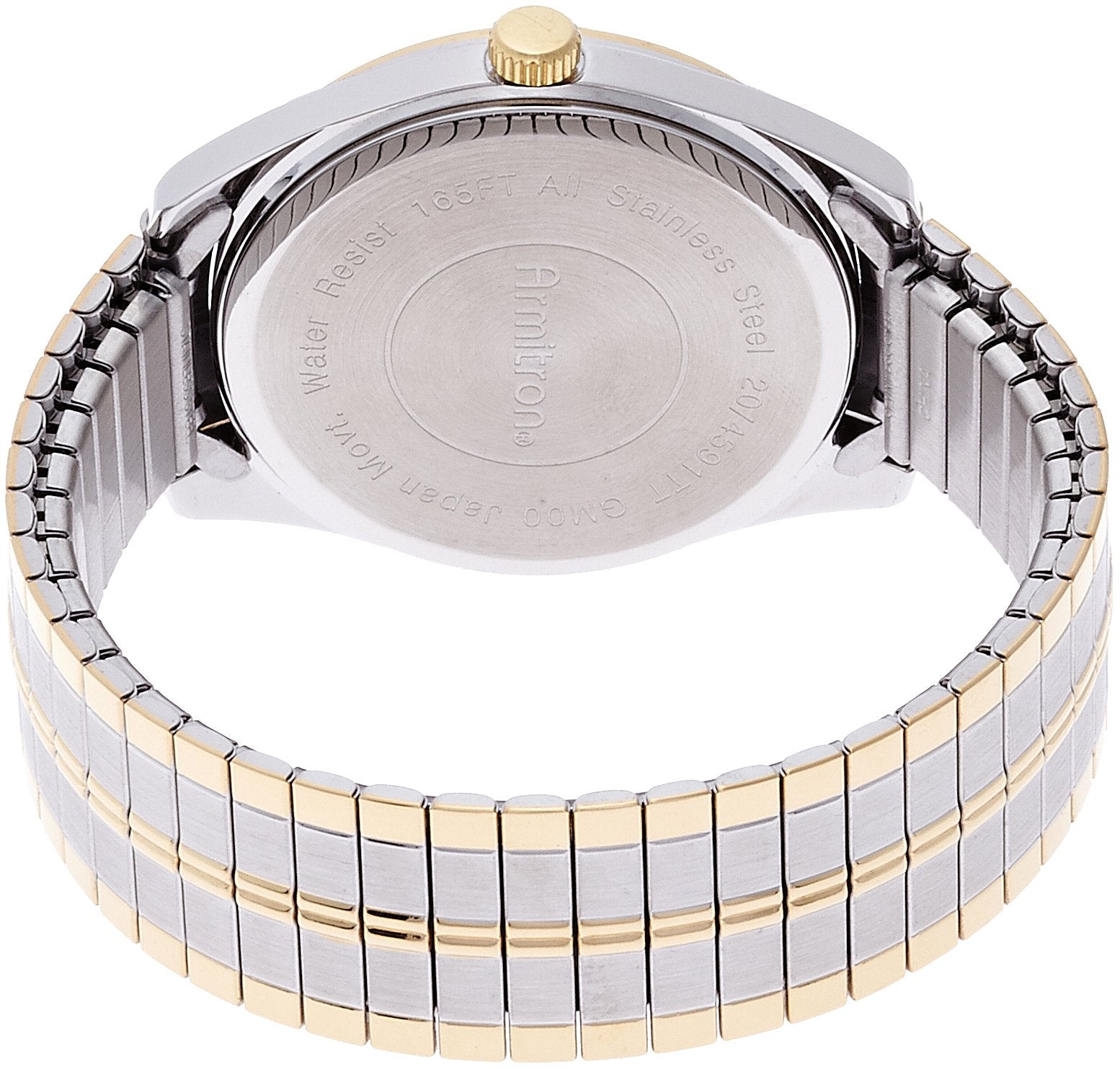 Armitron Men's Day/Date Easy To Read Metal Expansion Bracelet Watch, 20/4591