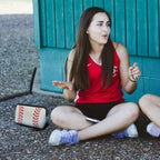 AJLTPA Cosmetic Bag Waterproof Neoprene Zipper Pouch Travel Portable Toiletry Makeup Bags Organizer Case for Women and Girls, Cu