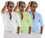 Zartha MenS Regular Fit Solid Pattern Cotton Blend Kurta With Spread Collar Long Sleeve And Standard Length | Shirt For Man
