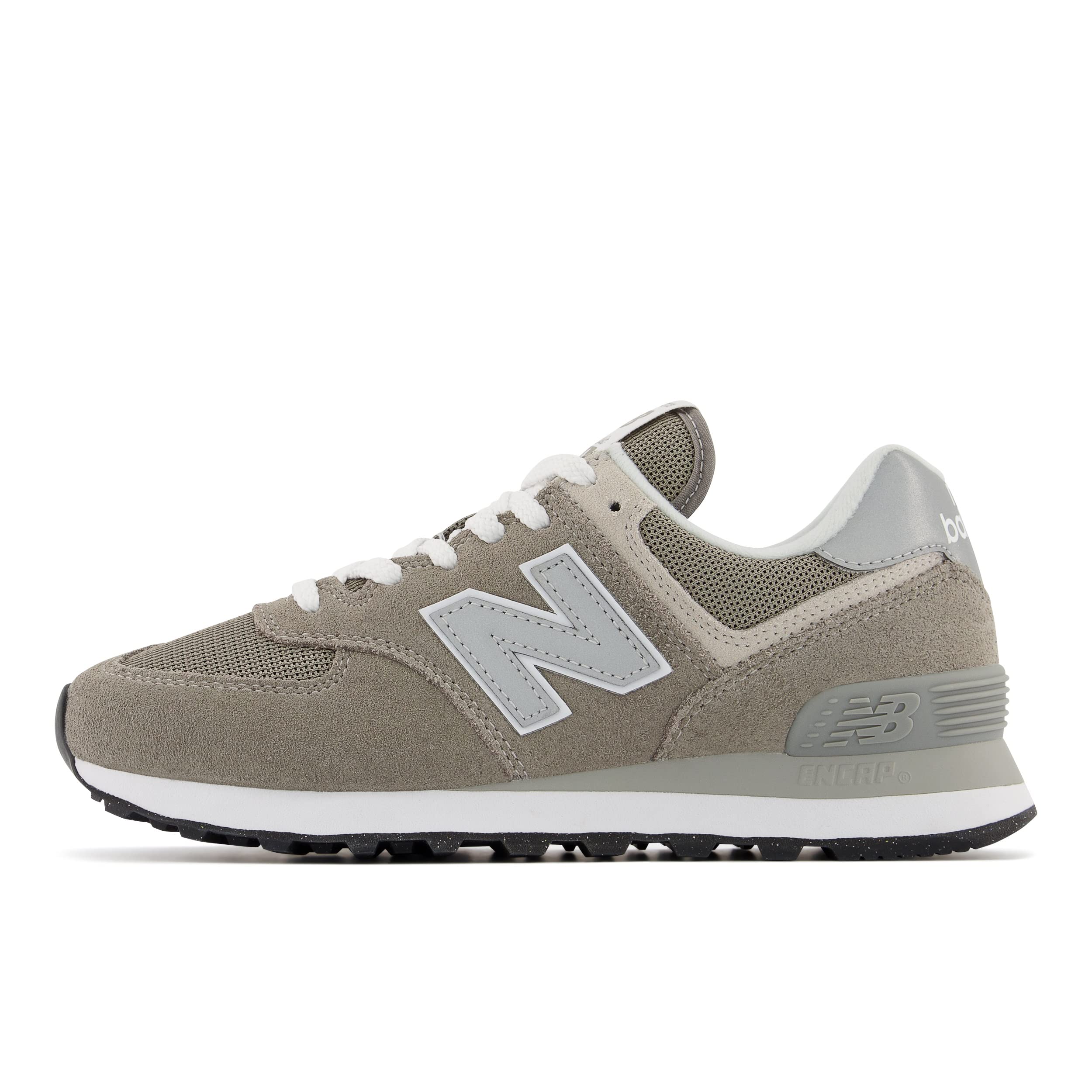 New Balance Womens 574 core Sneaker, greyWhite, 10.5 Wide