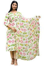 ANNI DESIGNER Women s Rayon Blend Kurta with Pants and Dupatta, cream, XL