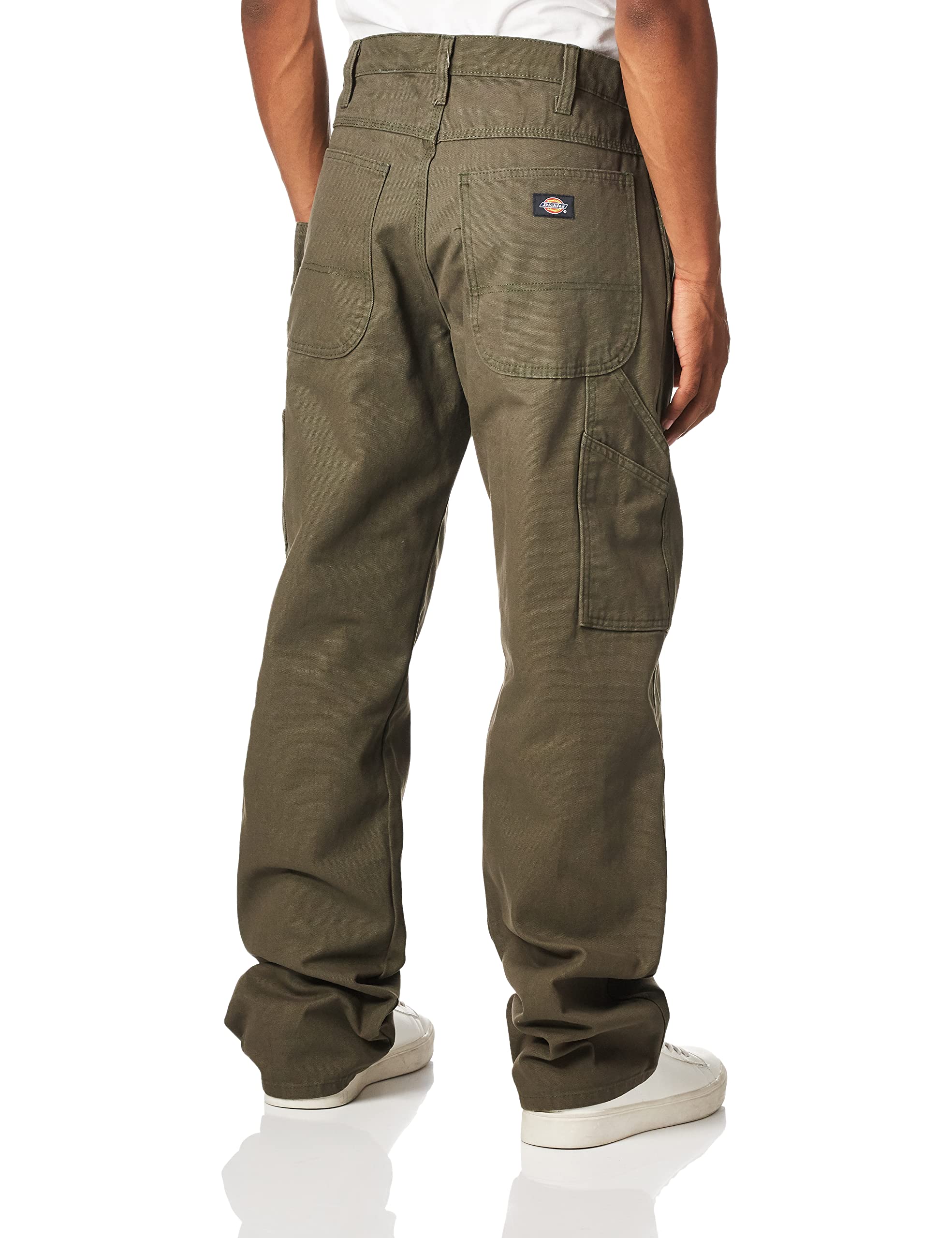 Dickies mens Relaxed Fit Sanded Duck Carpenter jeans, Moss Green, 42W x 32L US