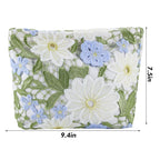 ZLFSRQ Lace Flower Makeup Bag Travel Cute Floral Cosmetic Bags for Women Large Makeup Pouch Zipper Cosmetic Pouch for Purse Aest