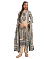 Libas Printed cotton blend Straight Kurta With Trousers With Dupatta (401362L)