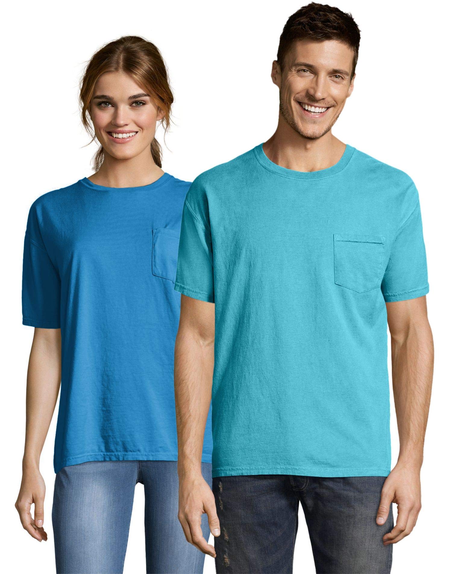 Unisex garment-Dyed T-Shirt with Pocket - BLAcK - S(D0102H7Y808)