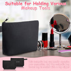Weewooday 12 Pieces Canvas Makeup Bags for Women Plain Cosmetic Pouch with Zipper Blank DIY Bags for Travel Wedding Teacher Wome