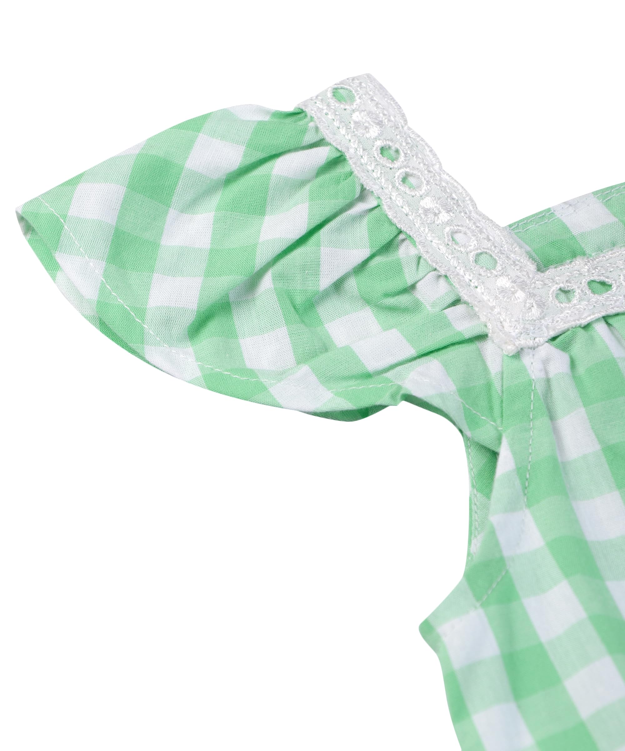 Beebay Kids Girls Y/d Check lace Detail Dress Green