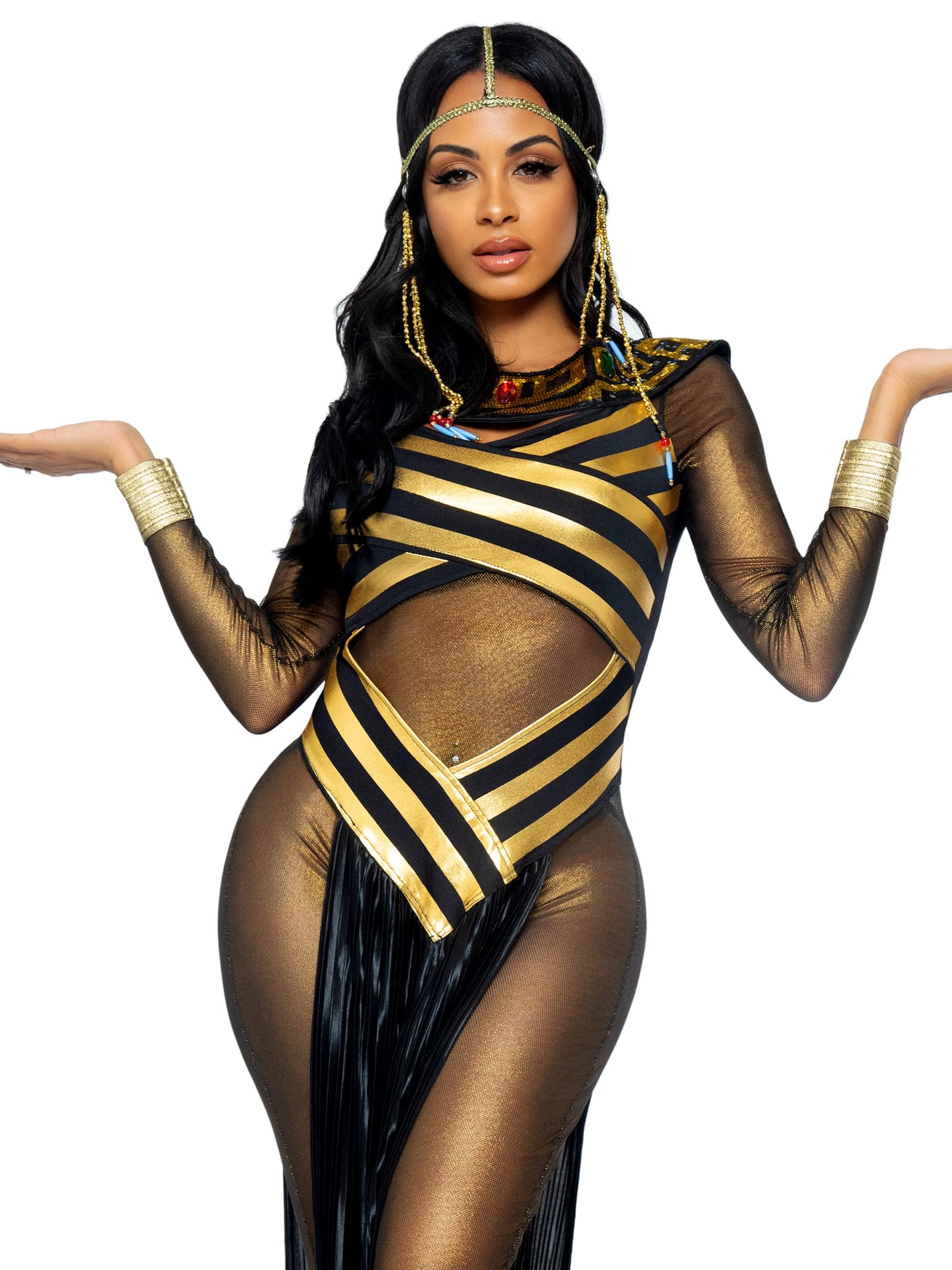 3PC.Nile Queen catsuit dress w