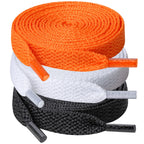 UpUGo 3 Pair Flat Shoe laces, 5/16 Wide Shoelaces for Athletic Running Sneakers Shoes Boot Strings