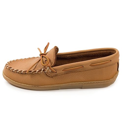 Minnetonka Mens Moosehide Classic Moccasin,Natural Moose,10.5 M US