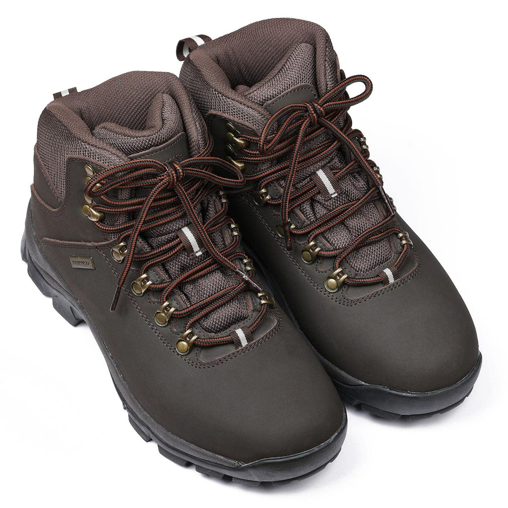 Stepace Round Shoelaces [2 Pairs] Heavy Duty Boot Shoe Laces for Hiking Work Boots Coffee Black-120(Stripe)