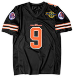 90s Football Jersey for Party,Bobby Boucher #9 The Waterboy Sandler 50th Anniversary Movie Football Jersey (Black, Medium)