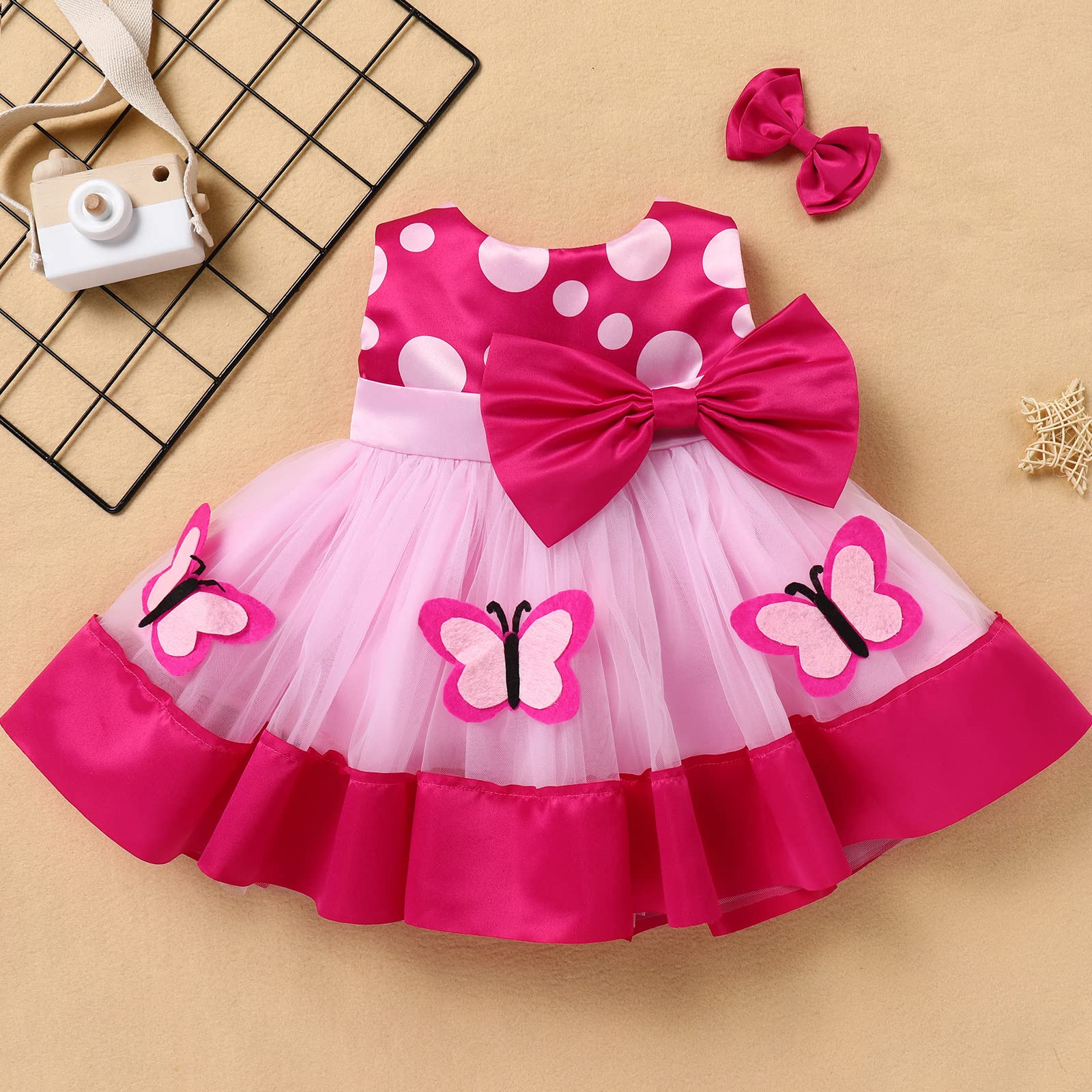 Newborn Toddler Baby Girl Princess Dress Cake Smash Birthday Tutu Dress+Headband Outfits Halloween Christmas Baptism Party