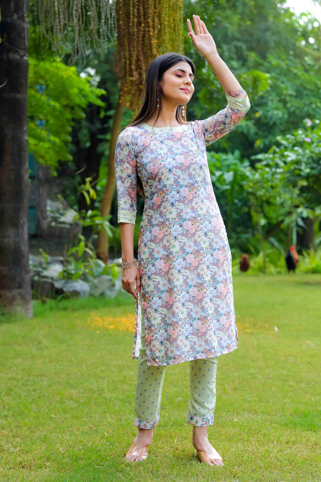 Sugathari Women'S Kurta Set For Women | Women Kurta | Women Kurta Sets Kurtis | Women Kurta Pant Set | Women Kurta Pant Set Women Kurti Set With Pant | Women Kurti Set With Pant Cotton (Kp 96)