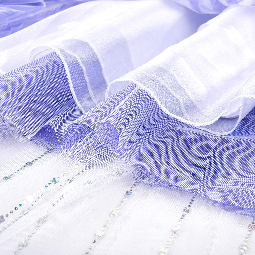 JerrisApparel Girl Princess Costume Snow Party Dress Halloween Cosplay Dress up (3T, White with Accessories)