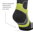 Balega Athletic Support Compression Fit Performance No Show Running Socks for Men and Women (1 Pair), Light Grey/Black, Large