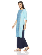Aurelia Women'S Straight Kurta (17Auk13296-78935_Sky Blue_Xl)