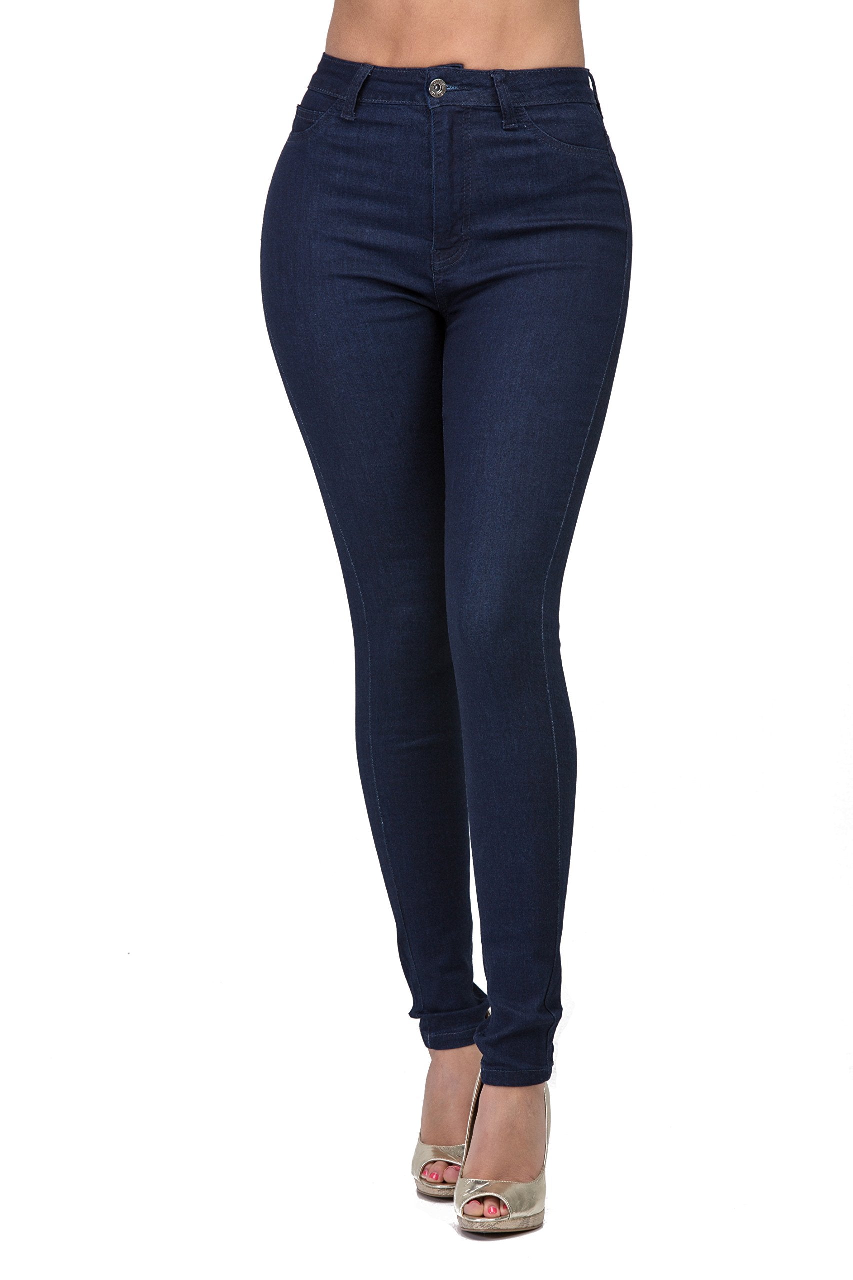 High Waisted-Rise colored Stretch Skinny Destroyed Ripped Distressed Jeans for Women Olive Mustard RED X-Large