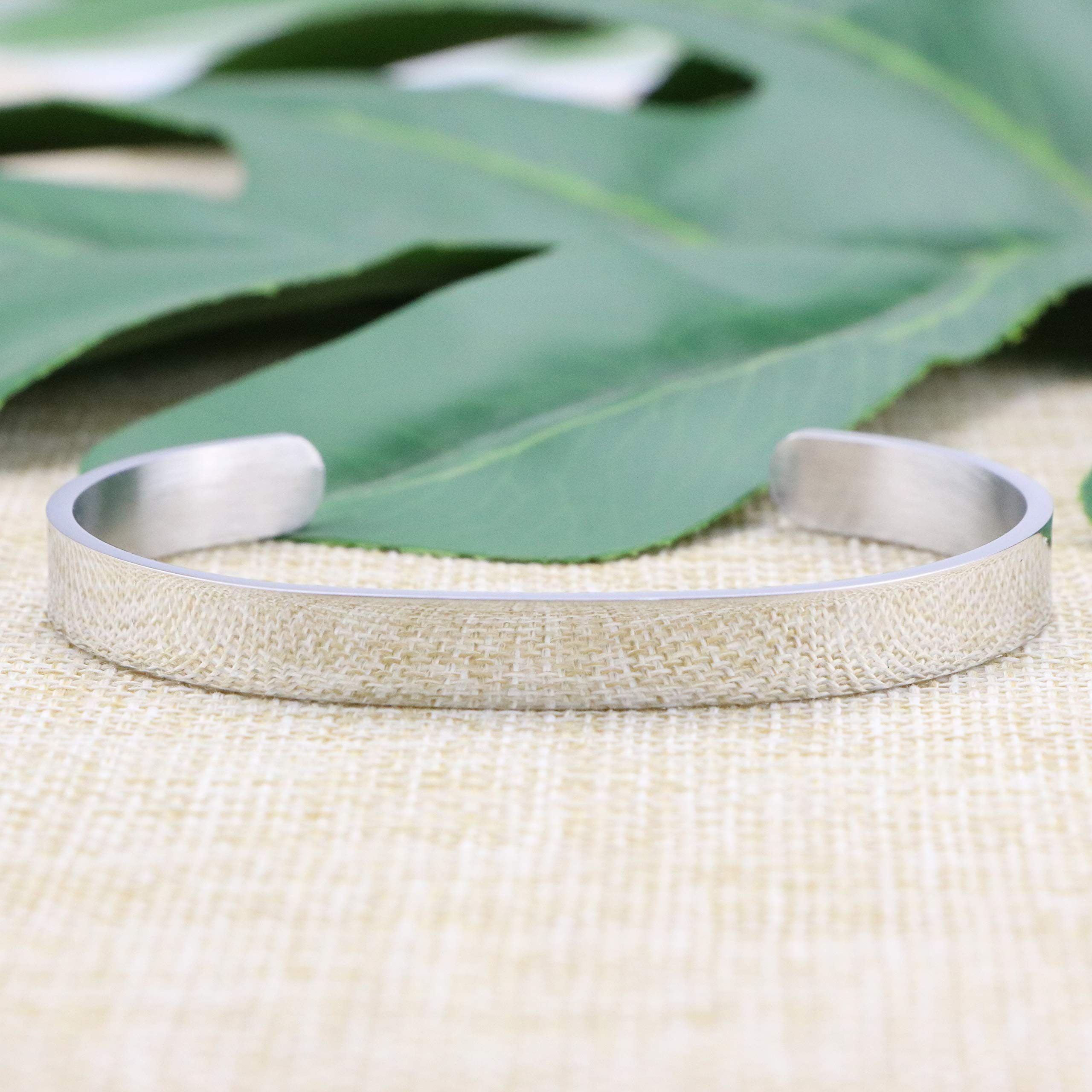 JoycuFF Inspirational Bracelets for Women Inspirational Cuff Bangle for Her with Engraved Message Christmas Birthday Gifts