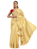 Libas Womens Woven Design Silk Blend Saree With Blouse Piece