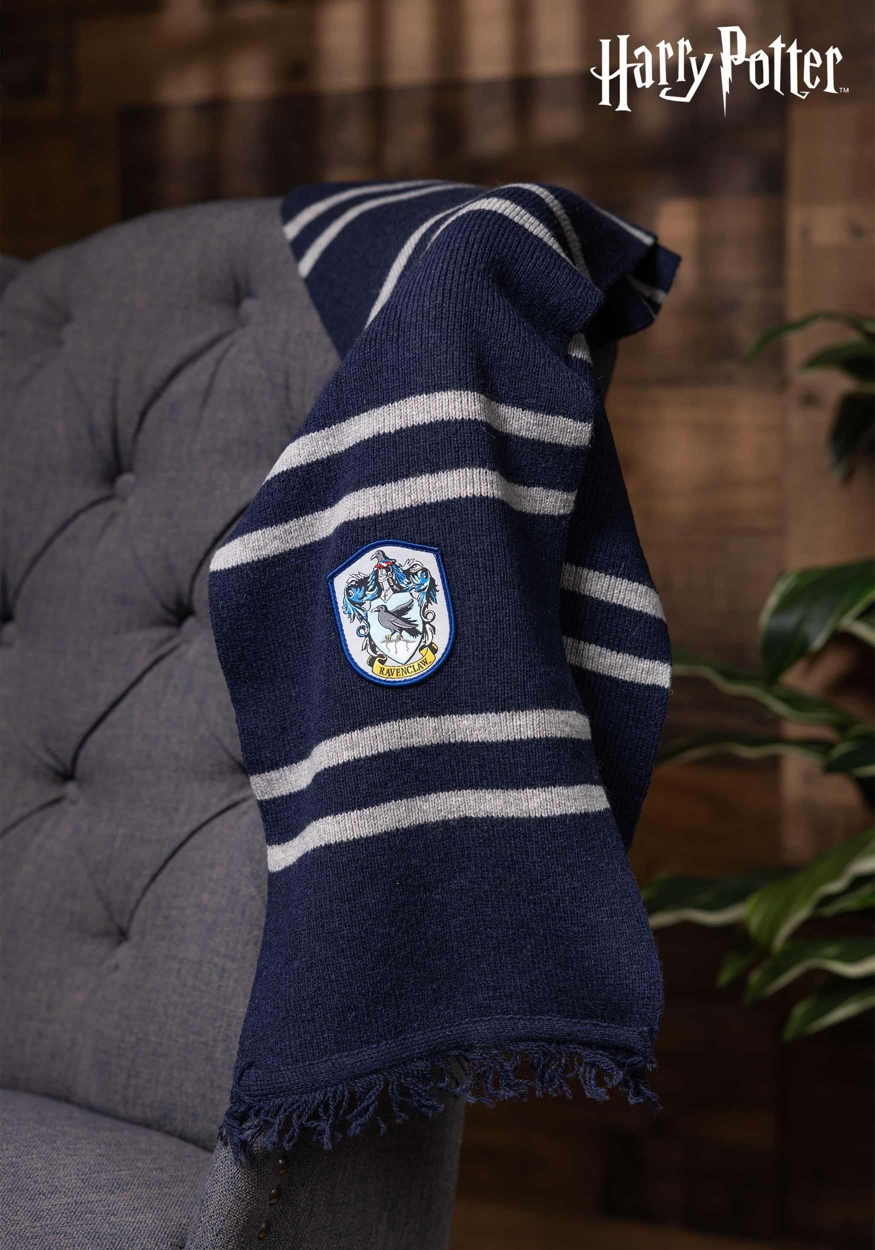 elope Harry Potter Ravenclaw House Lamb's Wool Scarf for Adults and Kids Black