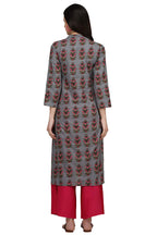 Gosriki Women'S Cotton Kurta (Kur190022-Xl_X-Large_Grey)