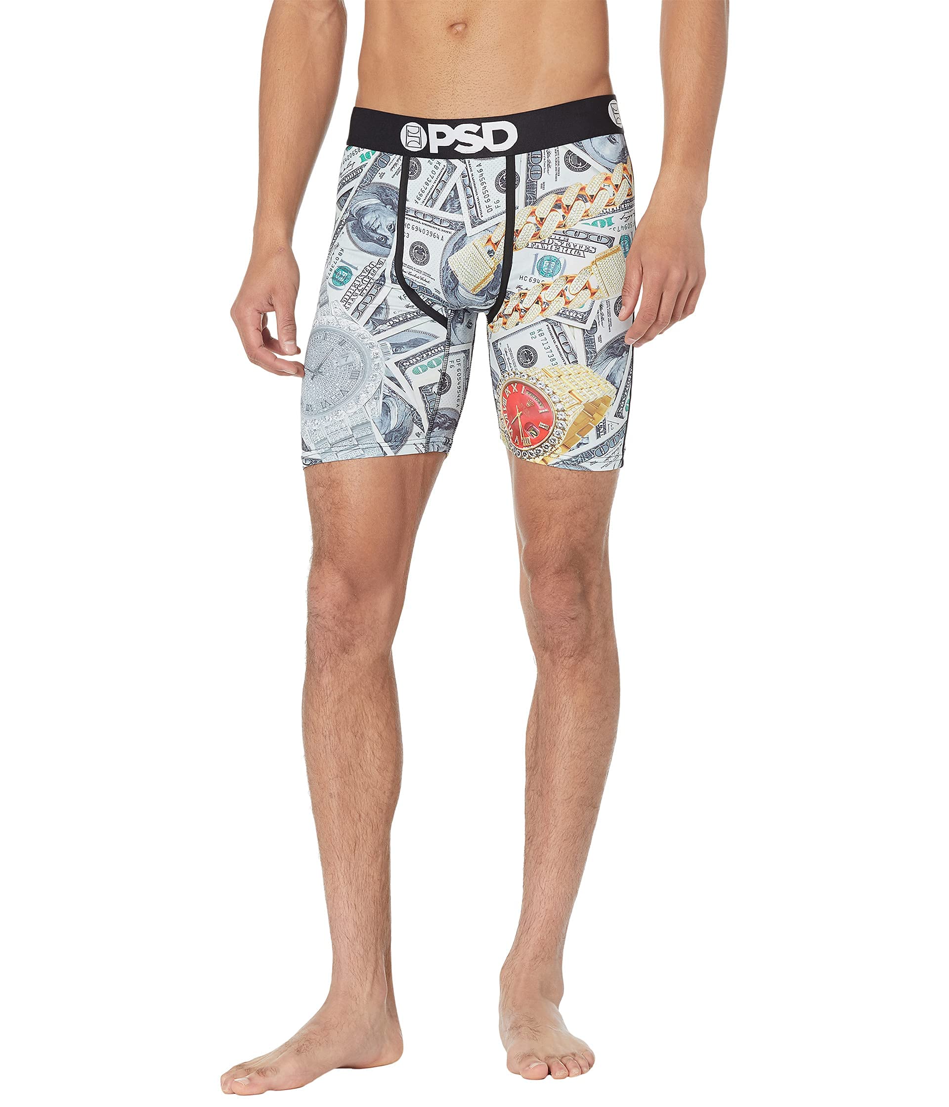 PSD Men's Boxer Brief (Black/Money Shot, XL)