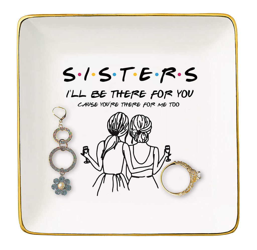 Mother's Day Gift-Jewelry Tray for Sister,Best Friends,Bestie,BFF Women Her-Friends TV Show Theme-Birthday Wedding Christmas Gra