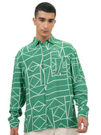 Ketch Men Long Sleeve Oversized Fit Khos000035 Green M