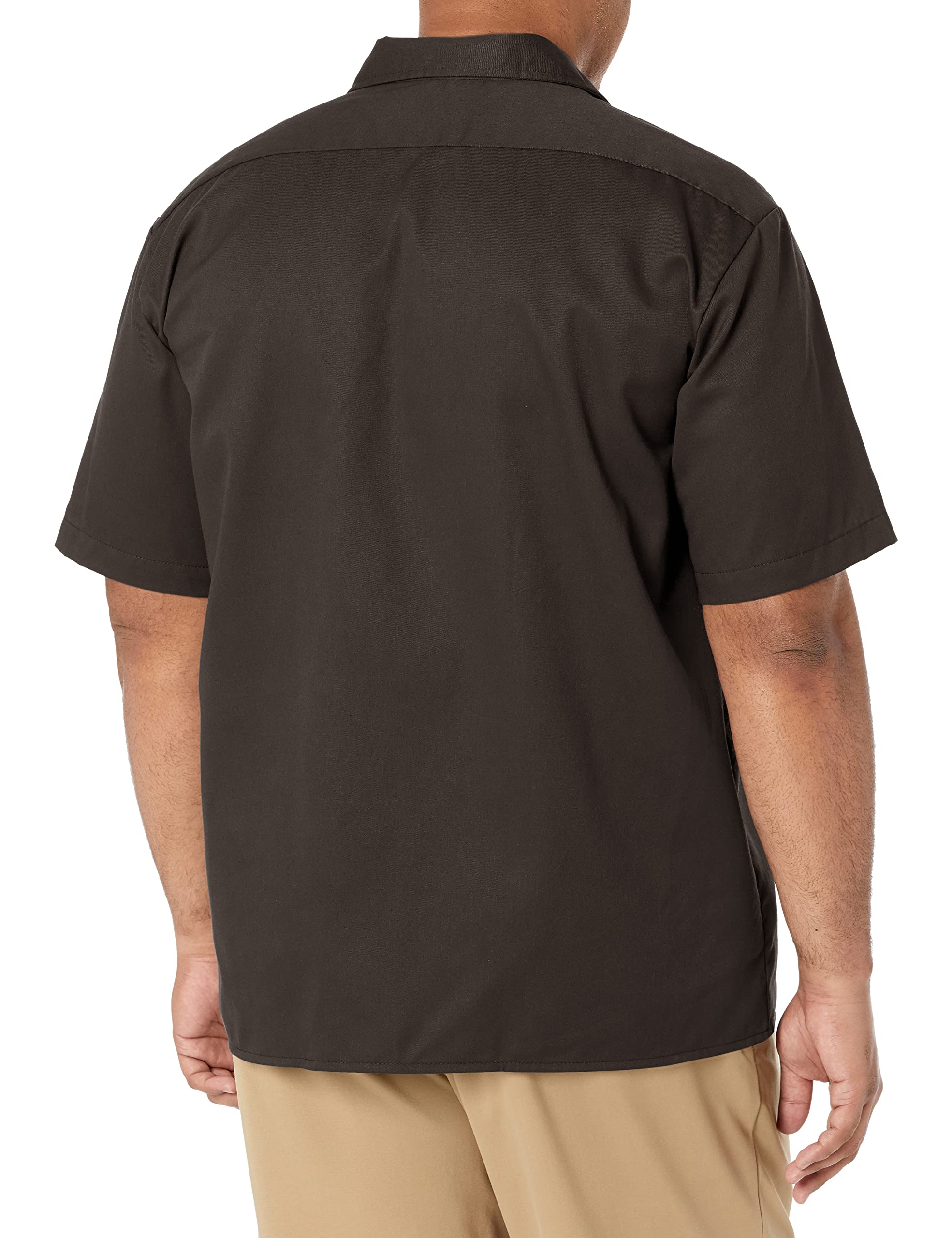 Dickies Men's Big-Tall Short-Sleeve Work Shirt,Dark Brown,3X