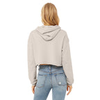 Ladies cropped Fleece Hoodie - PEAcH - S(D0102H7WRTT)