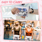 100 Pcs Inspirational Gifts for Girls Women Travel Cheer Makeup Bag Bulk Loved Quotes Cosmetic Bags with Zipper Thank You Encour