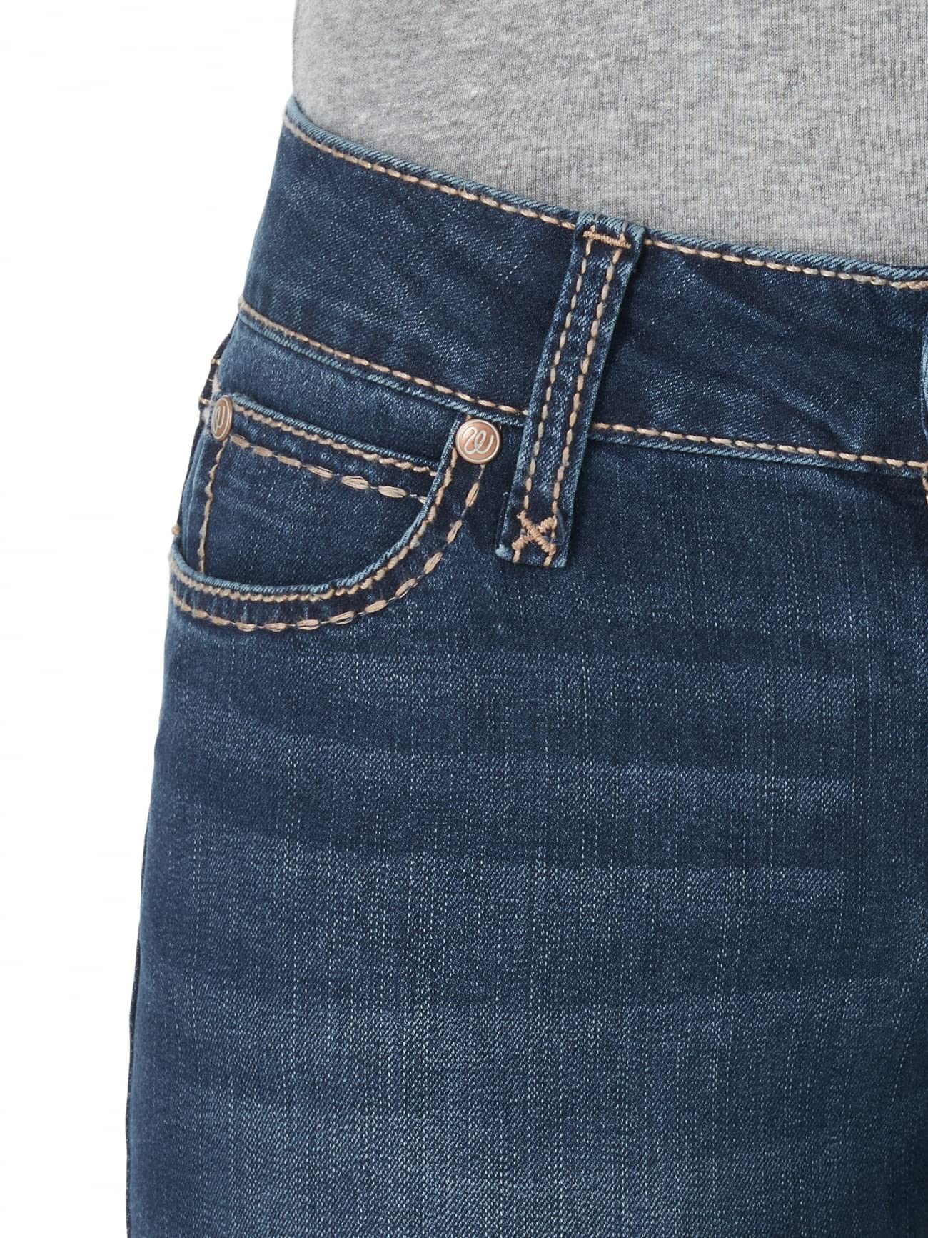 Wrangler Women's Retro Mae Mid Rise Stretch Boot Cut Jean,Dark Wash,5W X 36L