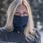 Minus33 - Midweight Neck Gaiter - 100% Merino Wool - Multipurpose Headwear - Skiing Neck Warmer - Winter Face Mask - Navy Blue M