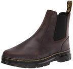 Dr. Martens Unisex Embury Chelsea Boot, Dark Brown Crazy Horse, 14 Women/13 Men