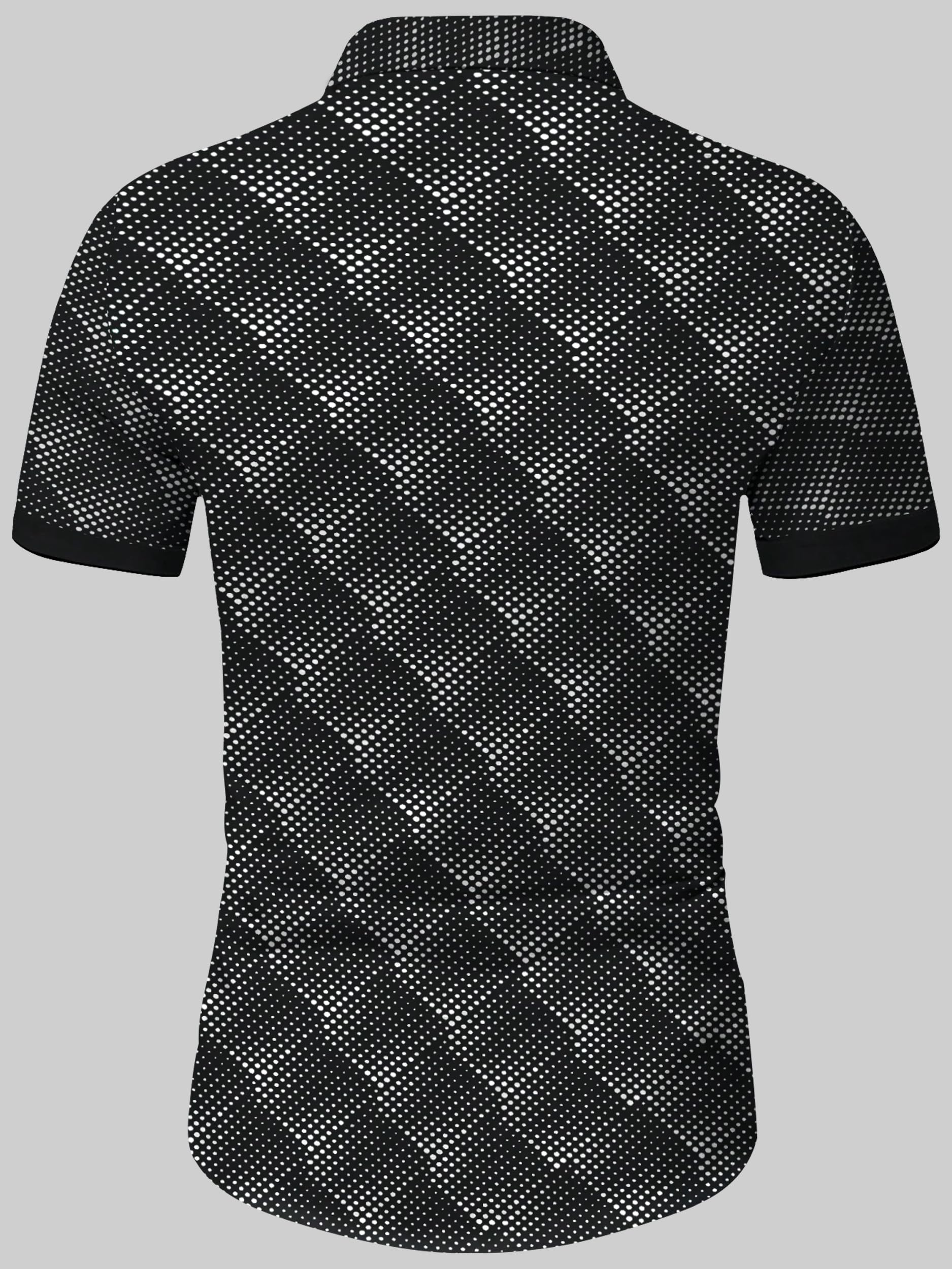 Noble Monk Men Ragular Polo Neck T-Shirts | Printed Tshirt For Men And Boys Black White