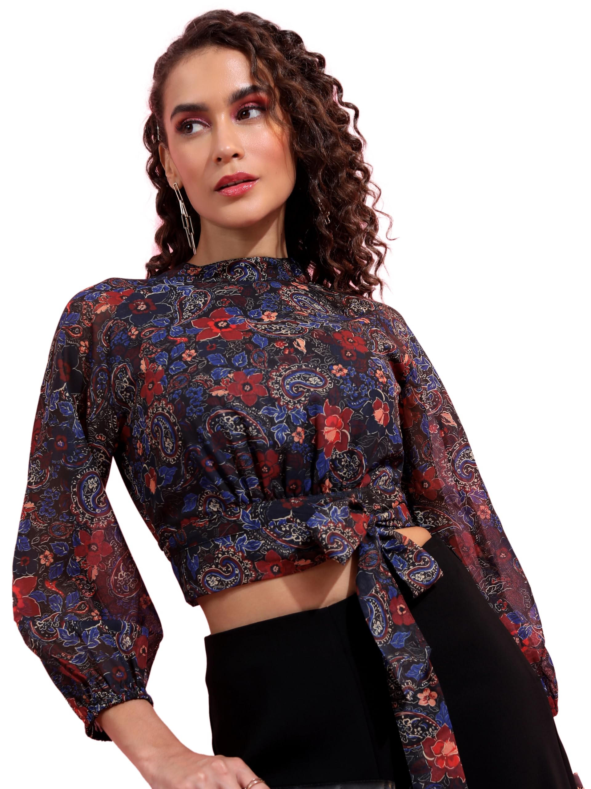 Ketch Women Printed+ Casual Fit Tops (Khtp000216_Multi Color_Xl)