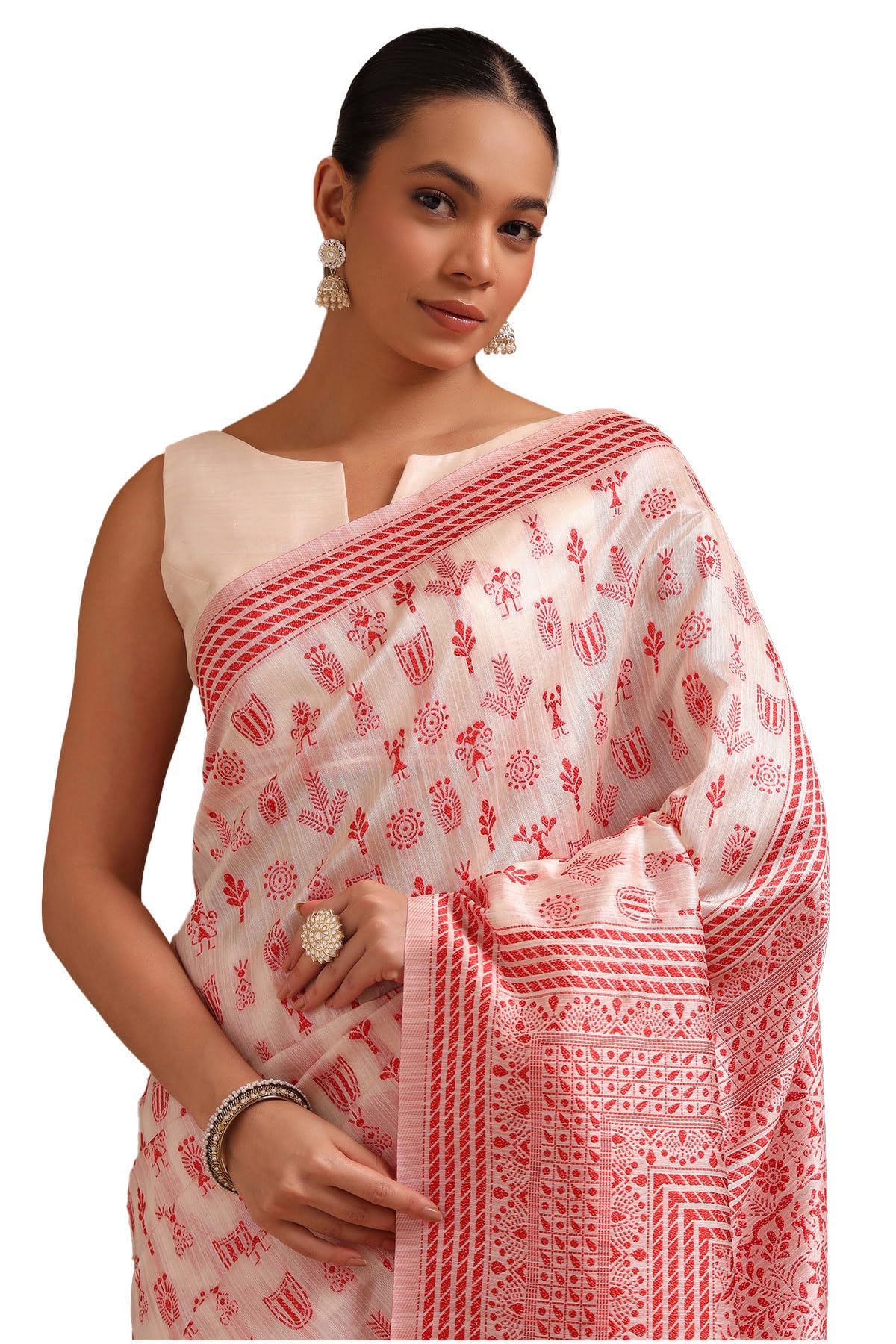 Soch Women and Tussar Warli Print Saree