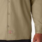 Dickies Mens Big-Tall Long Sleeve Work Shirt, Khaki,3XL