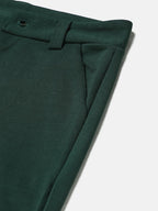 Kotty WomenS High Rise Cotton Blend Relaxed Fit Trousers Bottle Green